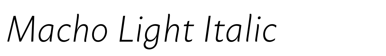 Macho Light Italic